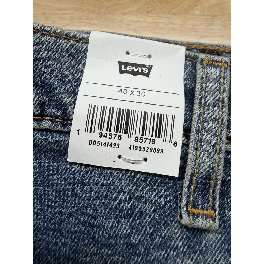 Levis 514 Straight‎ Fit Jeans Stretch Color Rinsed Blue 005141493 Men's 40x30 - Picture 4 of 14